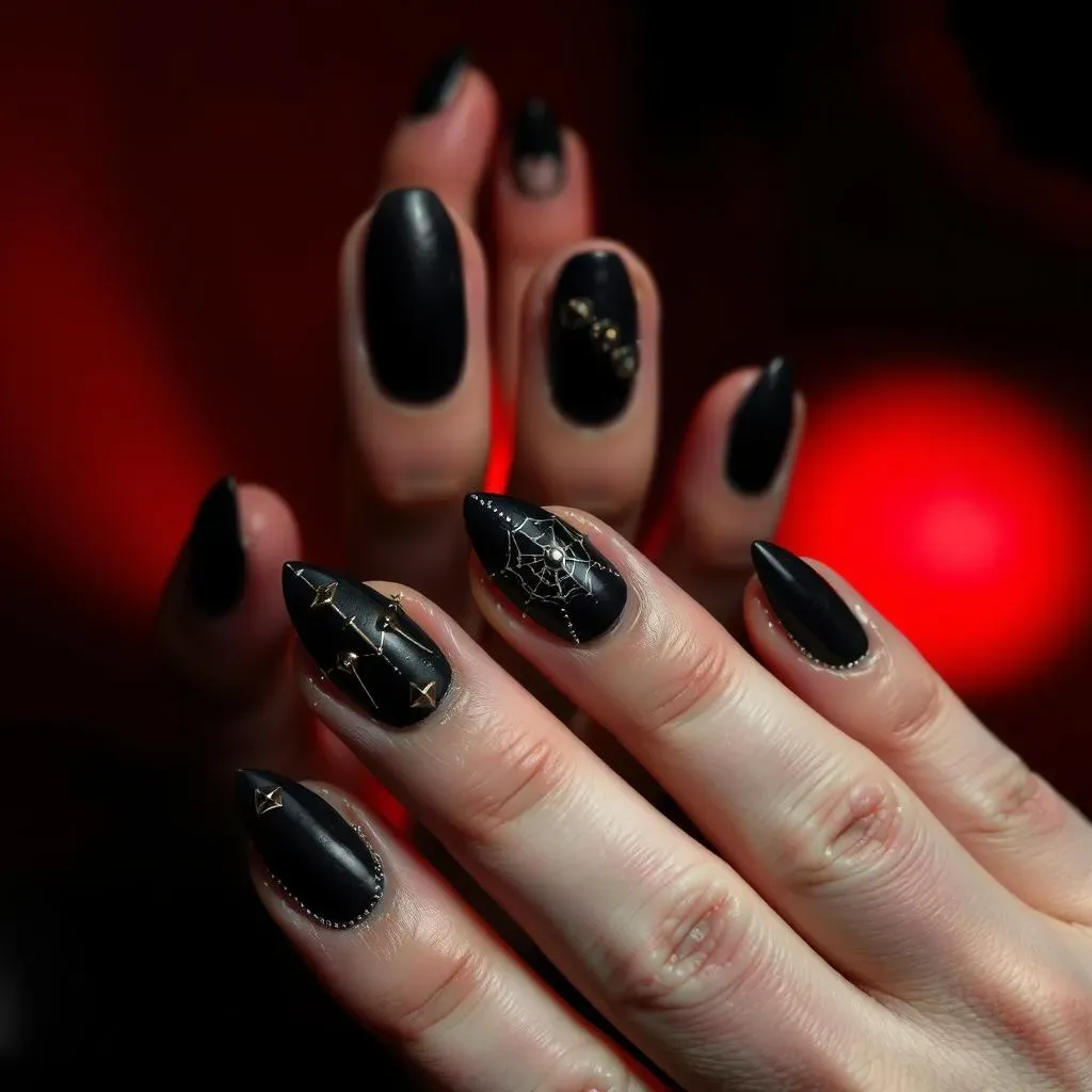 Accessorizing Your Easy Goth Nail Designs: Embellishments and Finishing Touches