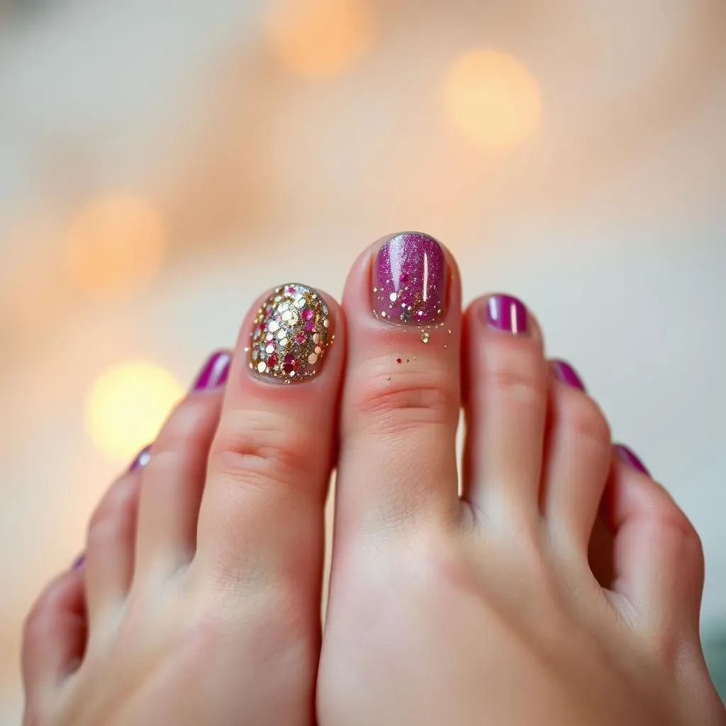 Adding Sparkle: Glitter and Shimmer for Festive Toes