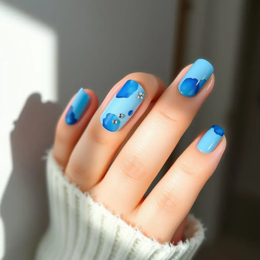 Beyond the Basics:  More Advanced (But Still Easy!) Blue Nail Art