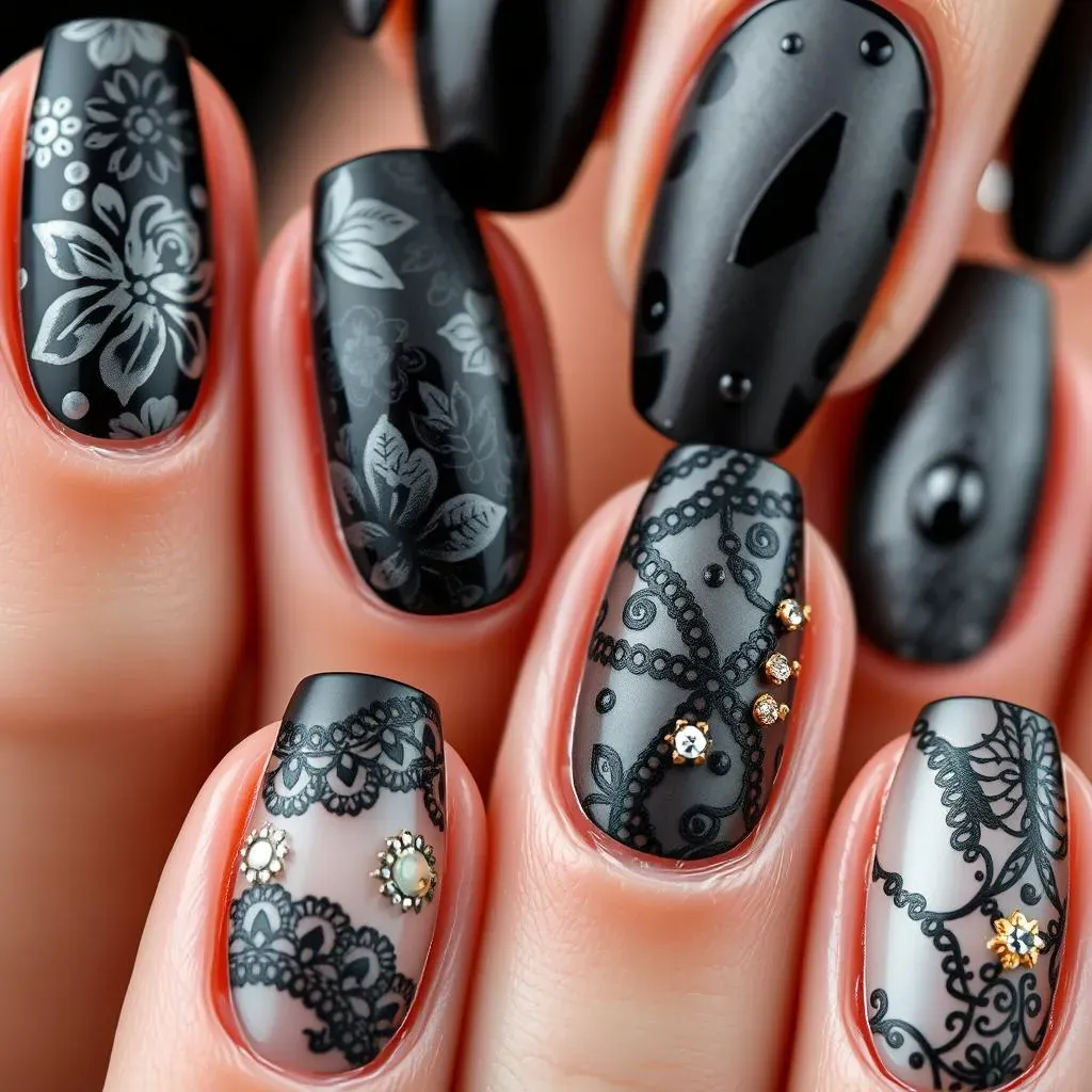 Beyond the Basics: More Advanced Easy Black Nail Designs