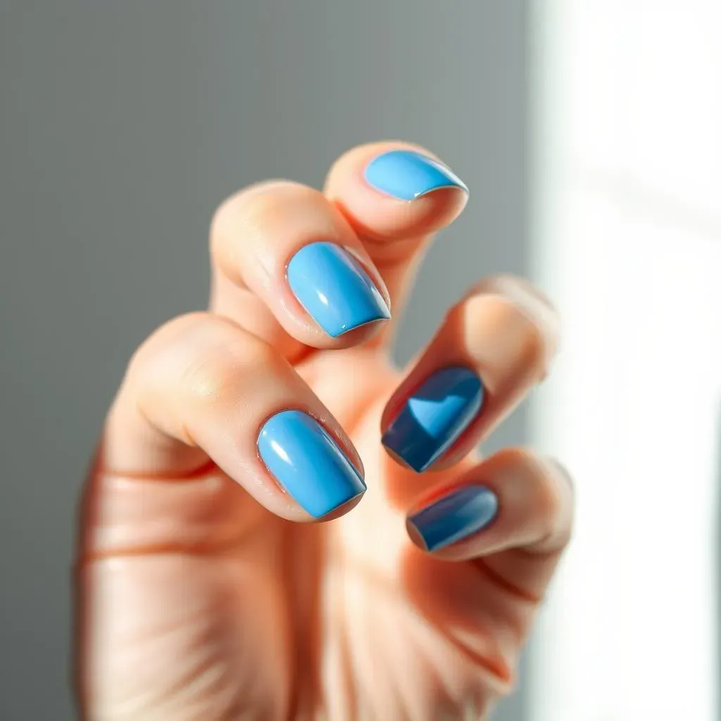 Blue Ombre and Gradient Nail Designs