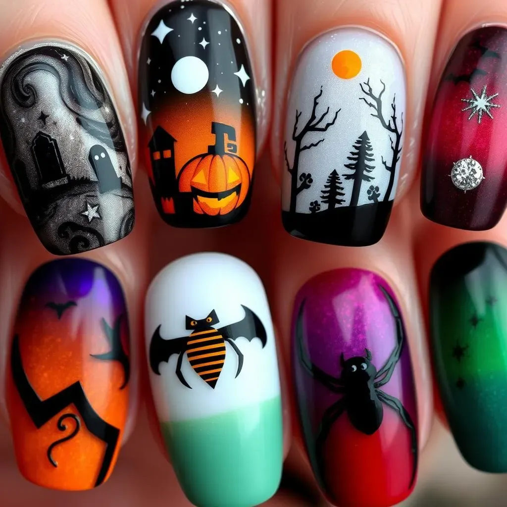 Creative Ideas and Inspiration: Easy Halloween Nail Art Designs