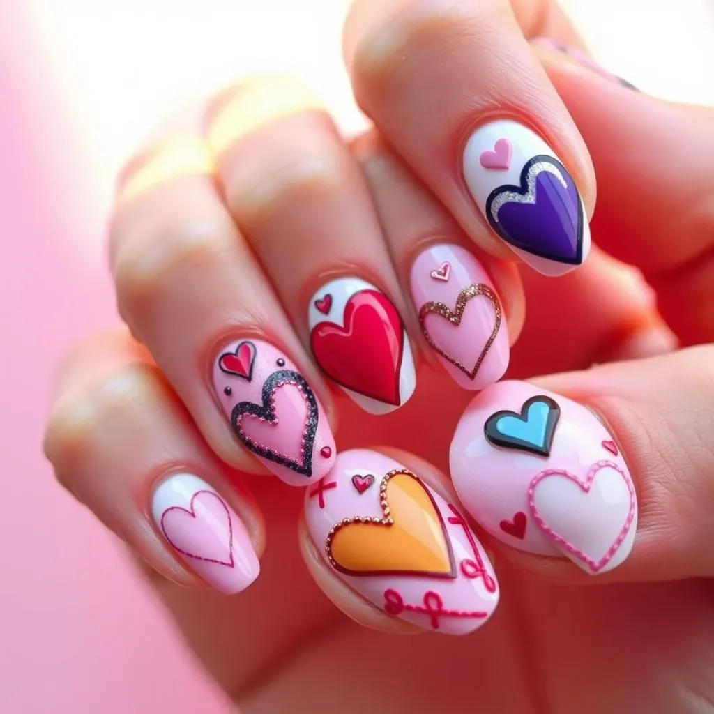 Creative Variations and Easy Heart Nail Art Ideas