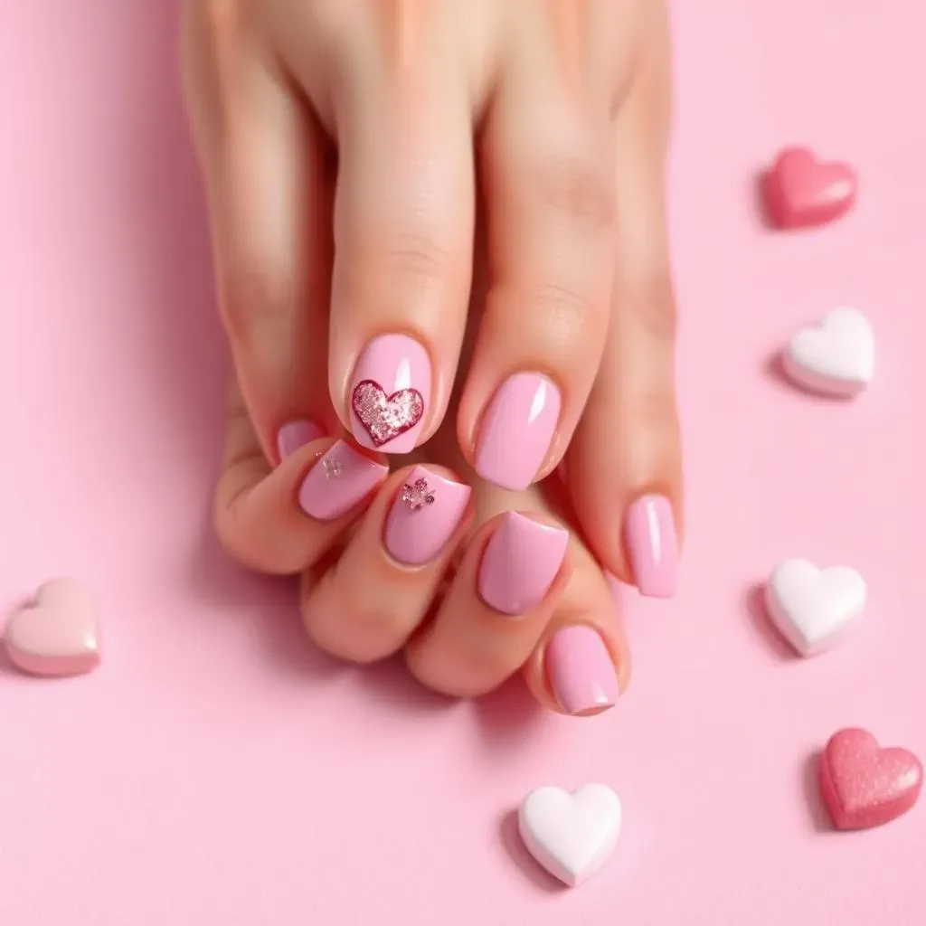 Cute & Easy Valentine Nail Art with Minimal Tools