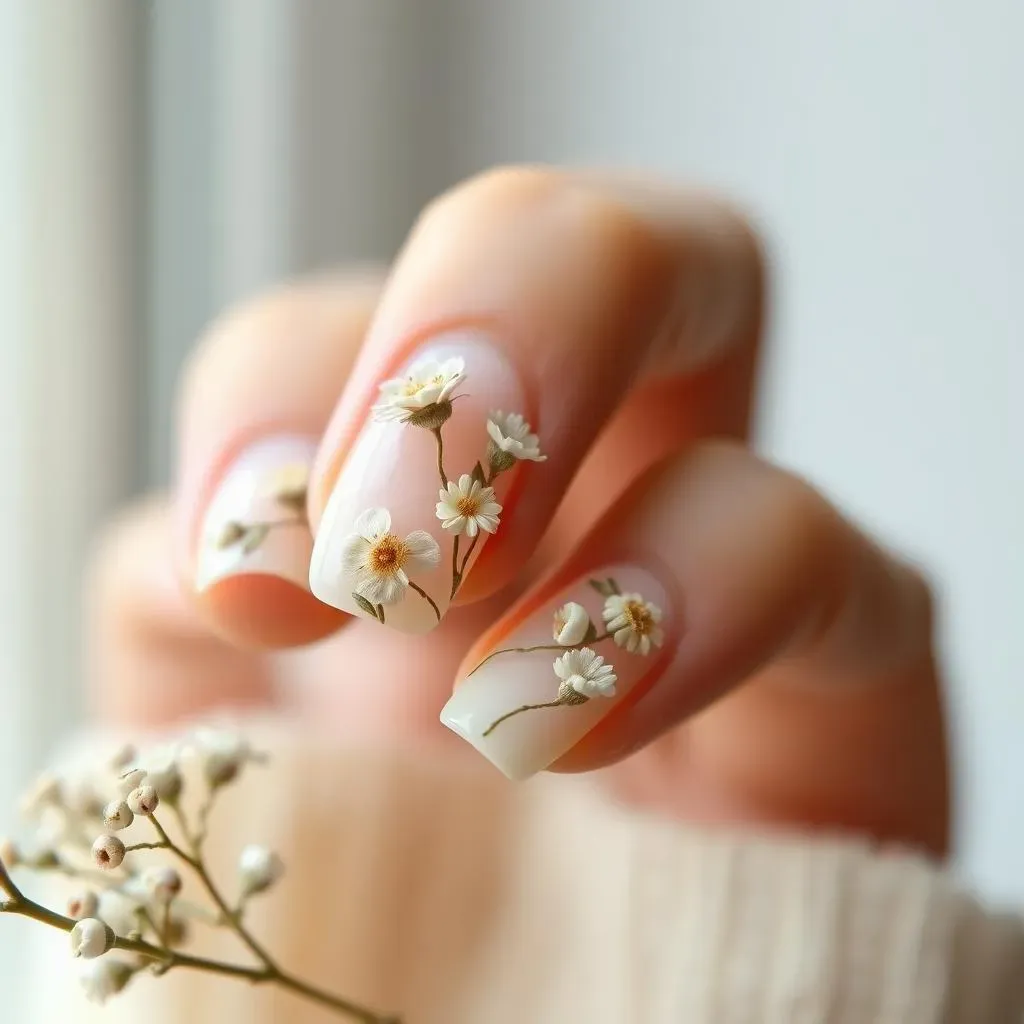 Dry Flower Nail Design Ideas and Inspiration