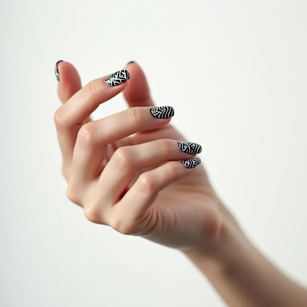 Easy Black and White Nail Art Designs for Beginners