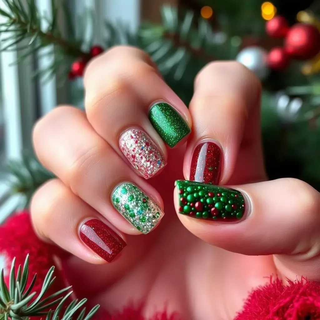 Glitter & Glam: Easy Christmas Nail Designs with a Touch of Sparkle