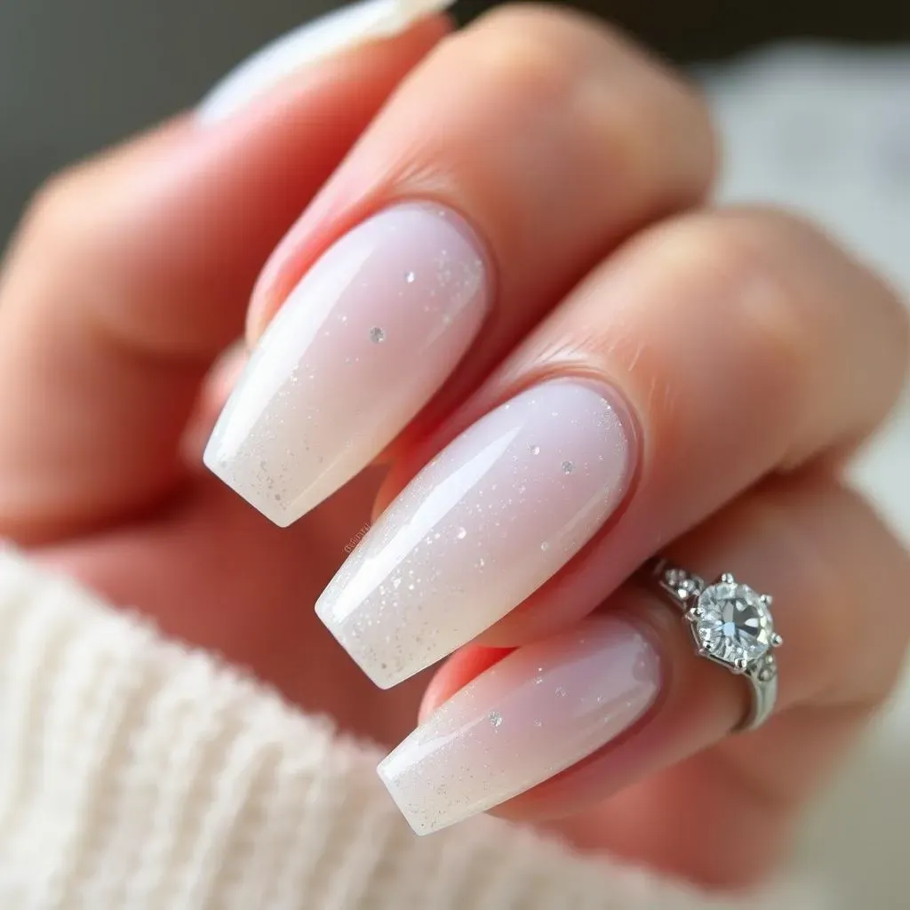 Glitter White Nail Designs for Special Occasions