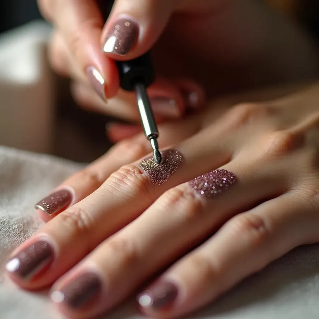 How to Achieve the Perfect Brown Glitter Nail Look at Home