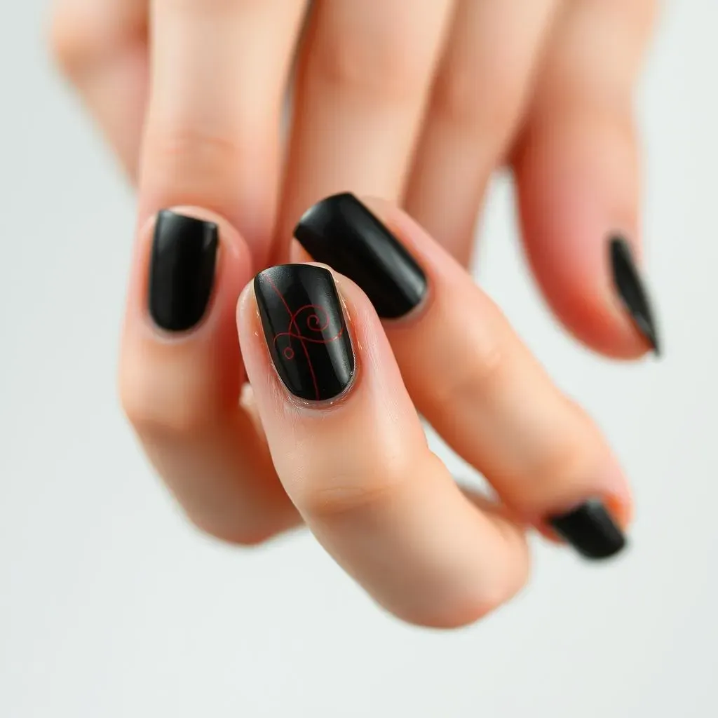 Level Up Your Manicure Game: More Advanced Easy Black and Red Nail Designs