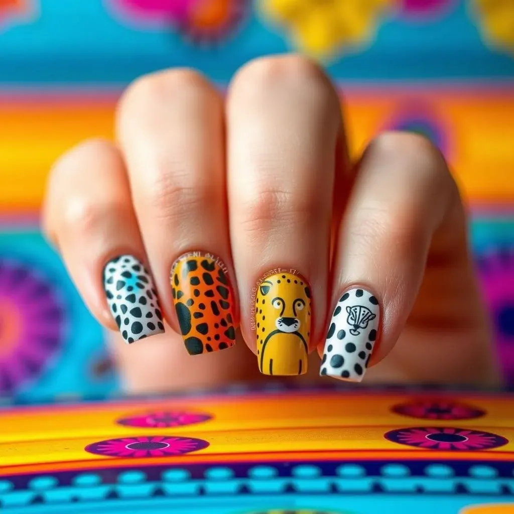 Mixing and Matching Easy Animal Nail Designs