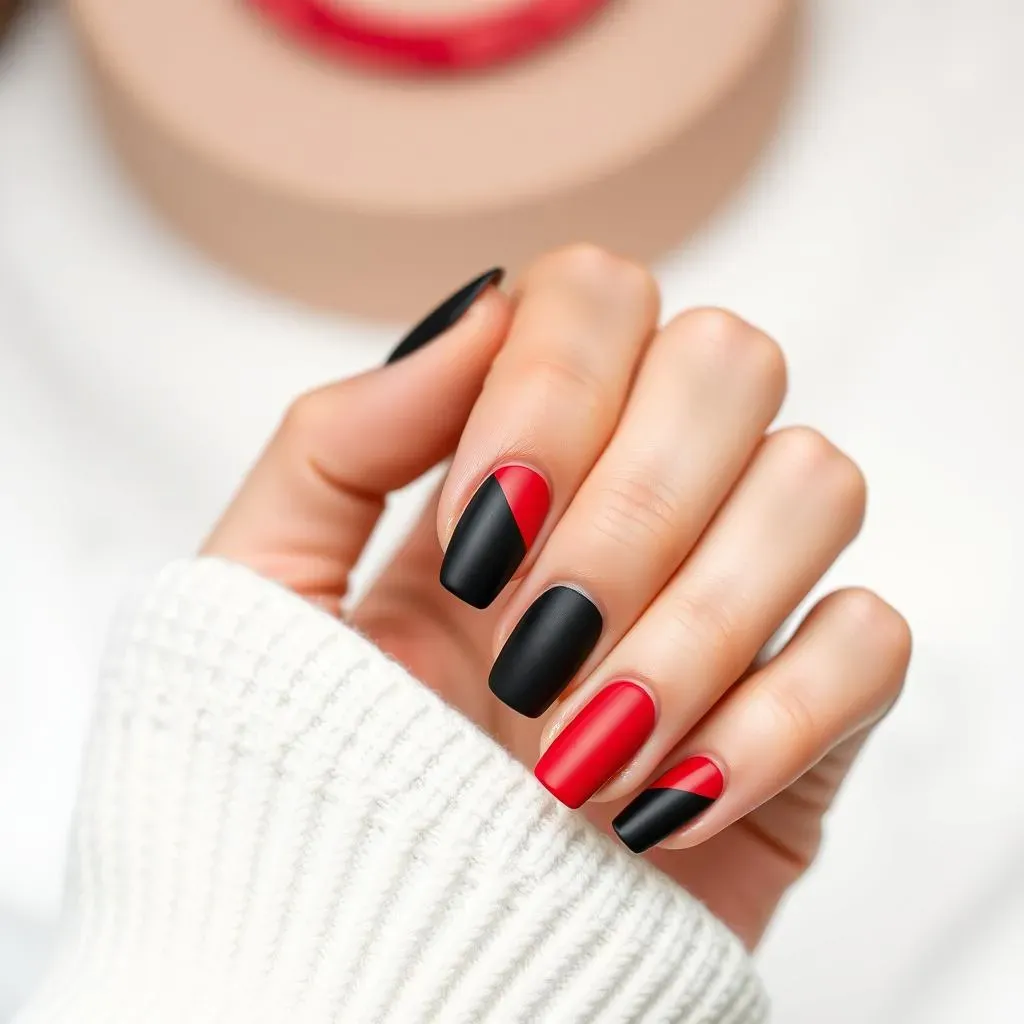Simple Black and Red Nail Art Ideas for Beginners