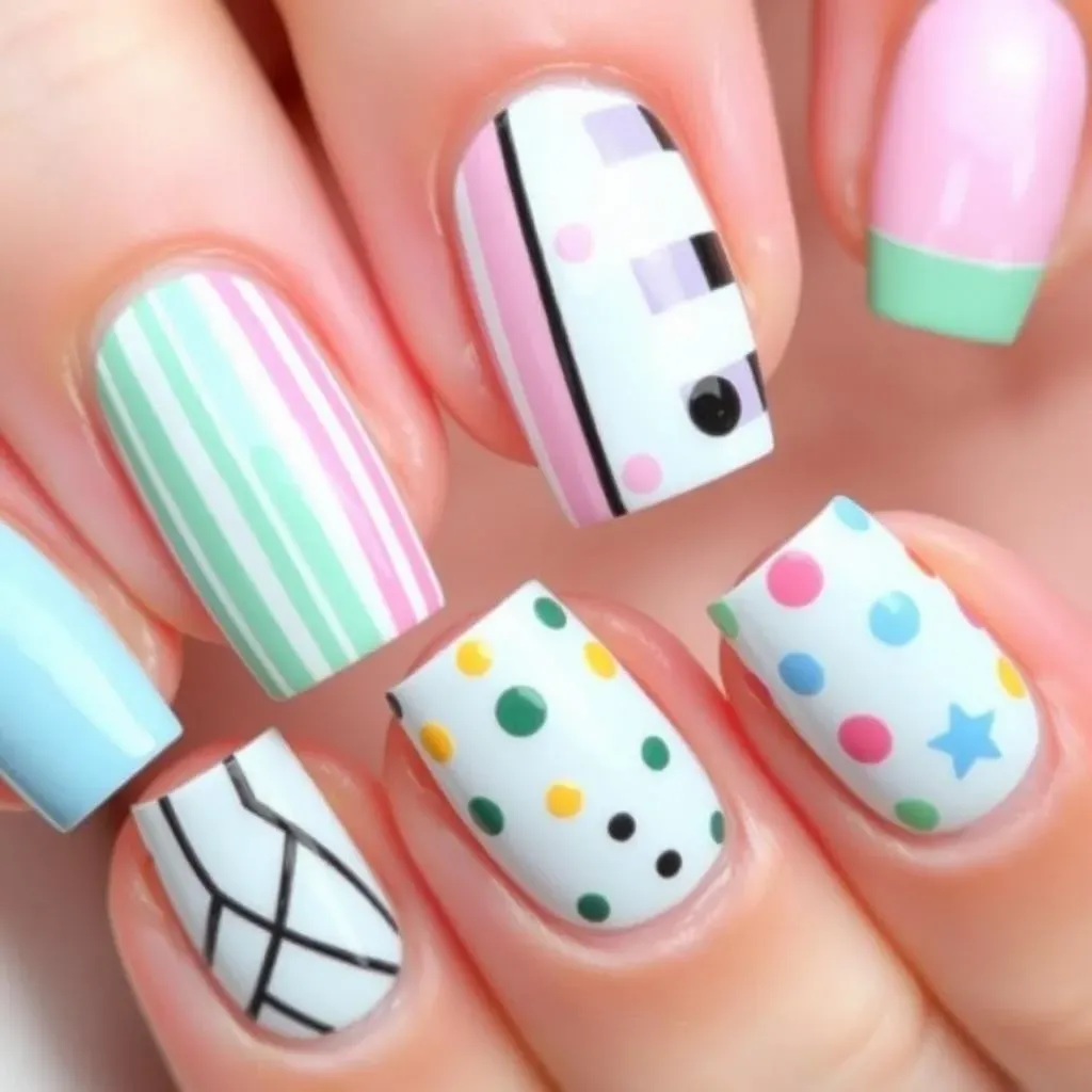 Simple Easy Nail Art Line Designs for Beginners