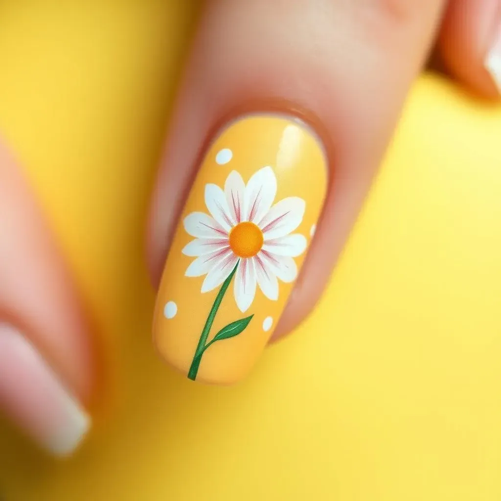 Simple Flower Nail Art Designs for Beginners