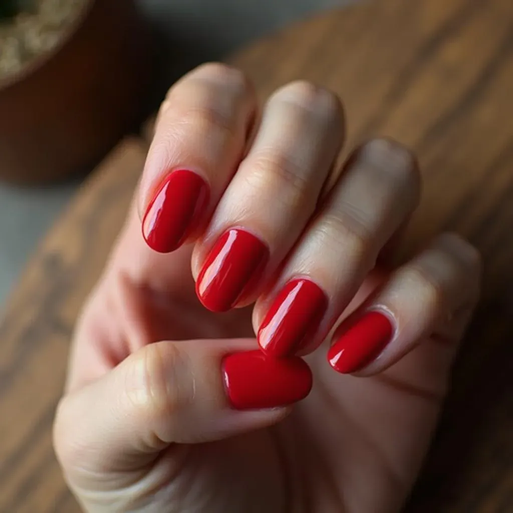 Simple Nail Art Red: Classic Red Manicures