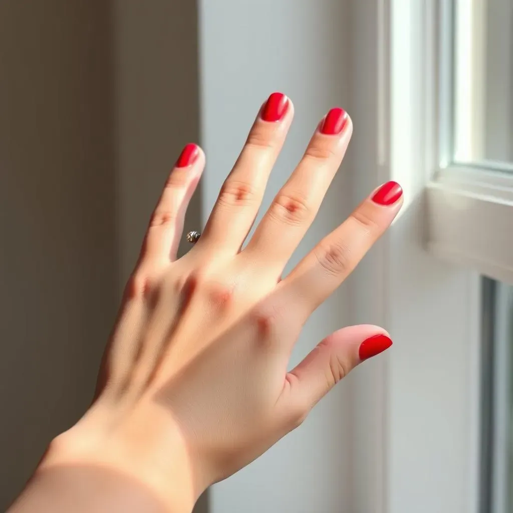 Simple Red Nail Designs for Short Nails