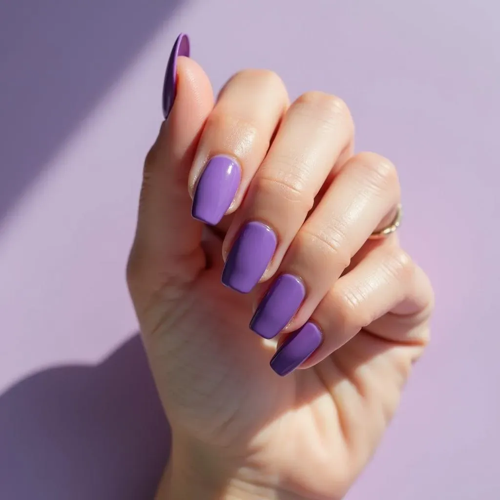 Simple Solid Purple Nail Designs