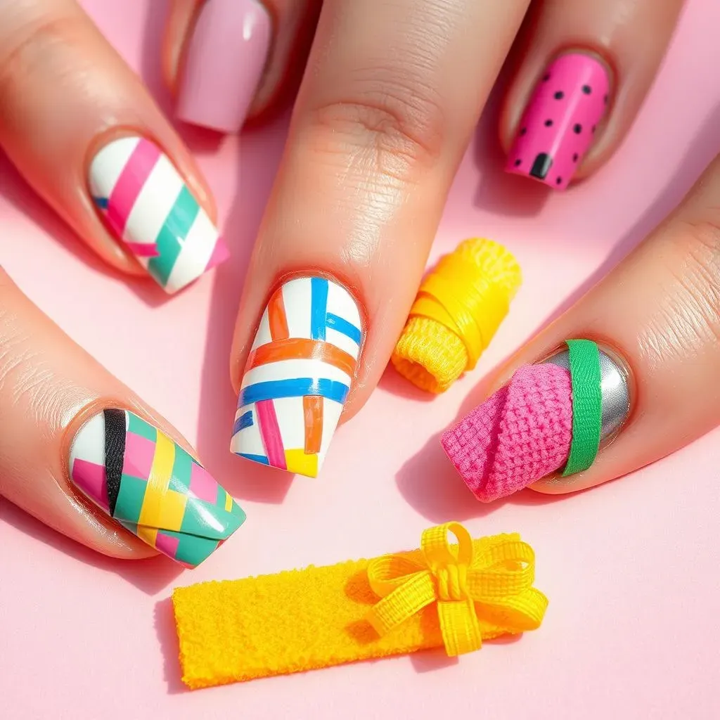 Stunning Nail Art Designs Using Household Items