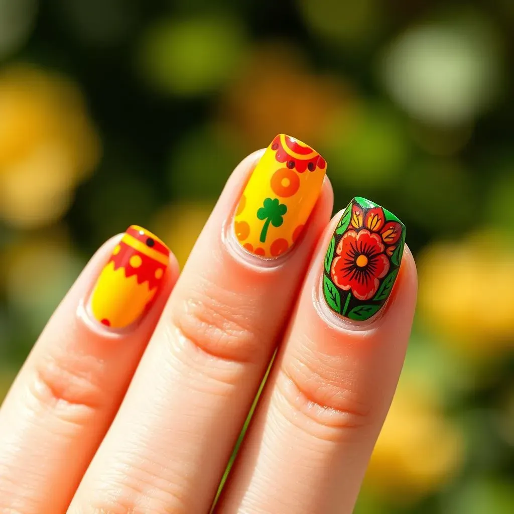 Vibrant Colors and Patterns: Mastering Easy Mexican Nail Art